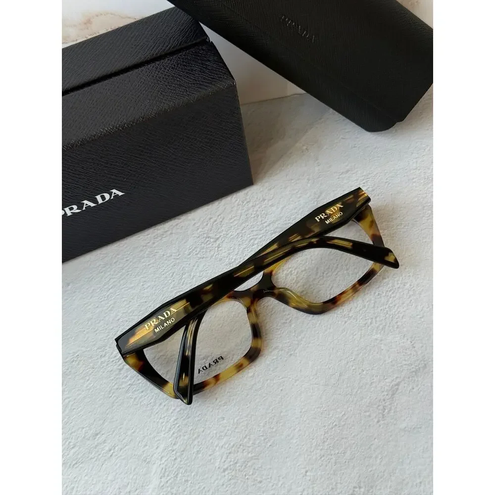 NEW Prada PR D02V Tortoise Brown Rectangular Frames - Picture 3 of 7